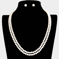Double Layered Pearl Necklace