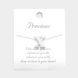 -X- Metal Monogram Initial Pendant Necklace