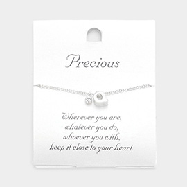 -Q- Monogram Initial Pendant Necklace