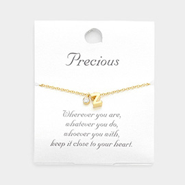 -Z- Monogram Monogram Initial Pendant Necklace