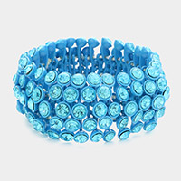 Crystal Cluster Stretch Bangle Bracelet