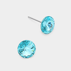 8mm Round Crystal Stud Earrings