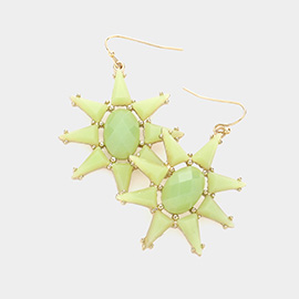 Resin Bead Sun Earrings
