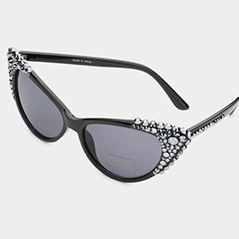 Bubbly Crystal Cat Eye Sunglasses
