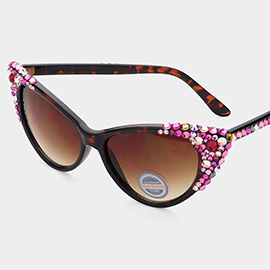 Bubbly Crystal Cat Eye Sunglasses