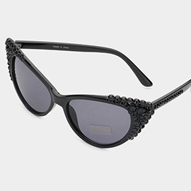 Bubbly Crystal Cat Eye Sunglasses
