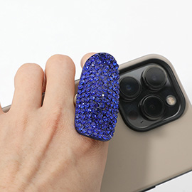Crystal Rhinestone Pave Stretch Cocktail Ring