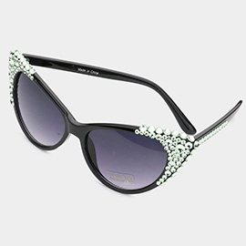 Bubbly Crystal Cat Eye Sunglasses