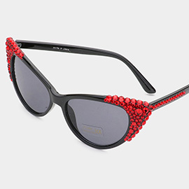 Bubbly Crystal Cat Eye Sunglasses