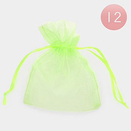 12PCS - 4 X 5 Ribboned Organza Gift Bags