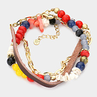 Irregular Howlite Stretch Bracelet / Necklace