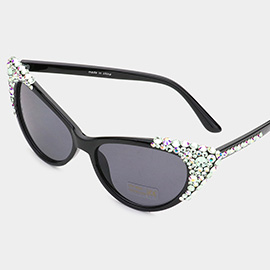 Bubbly Crystal Cat Eye Sunglasses