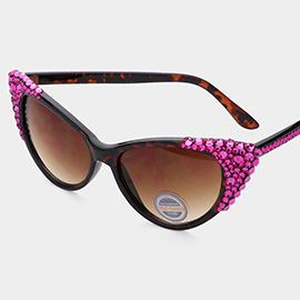 Bubbly Crystal Cat Eye Sunglasses
