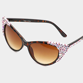 Bubbly Crystal Cat Eye Sunglasses