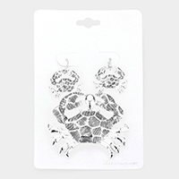 Textured Crab Pendant Set