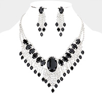 Glass Stone Ephemeral Wings Necklace