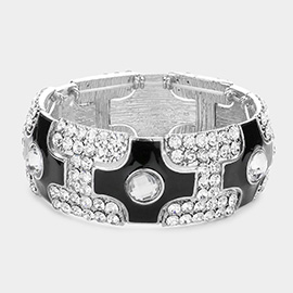 Cross Crystal Stretch Bracelet