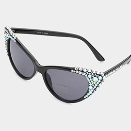 Bubbly Crystal Cat Eye Sunglasses