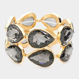 Teardrop Stone Stretch Evening Bracelet