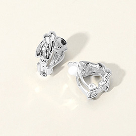 Twisted Metal Clip on Earrings