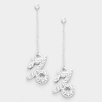 Capricorn -  Zodiac Sign Dangle Earrings