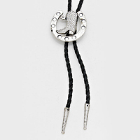 Crystal Pave Boot Horseshoe Adjustable Necklace