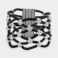 Lattice Metal Mesh Ball Magnetic Bracelet