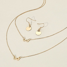 Double Layer Infinity Pendant Necklace