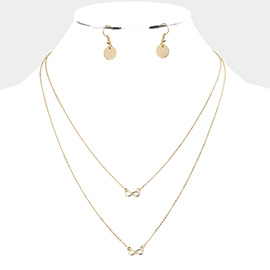 Double Layer Infinity Pendant Necklace
