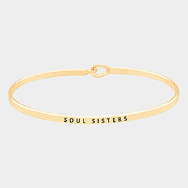 Soul Sisters Brass Thin Metal Hook Bracelet