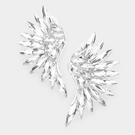 Marquise Stone Cluster Wing Clip on Earrings