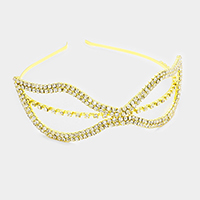 Crystal rhinestone bow headband