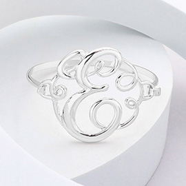 -E- Initial Monogram Curlicue Bracelet