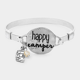 Happy Camper Message Charm Hook Bracelet