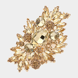 Glass Crystal Bouquet Pin Brooch