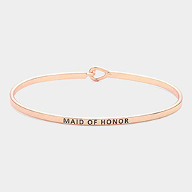Maid of Honor Thin Metal Hook Bracelet