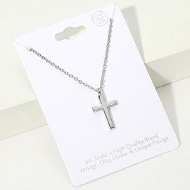 Metal Cross Pendant Necklace
