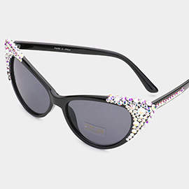 Bubbly Crystal Cat Eye Sunglasses