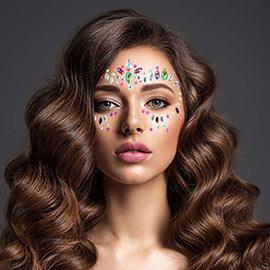 Adhesive Crystal Face Body Jewel Stickers