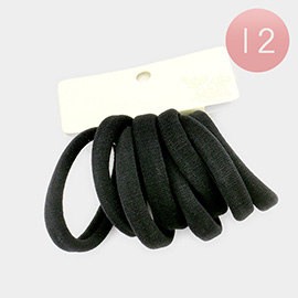 12 SET OF 8 - Basic Thick Ponytail Hair Bands