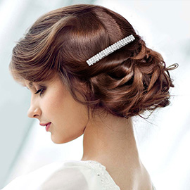 Crystal Rhinestone Pave Hair Comb