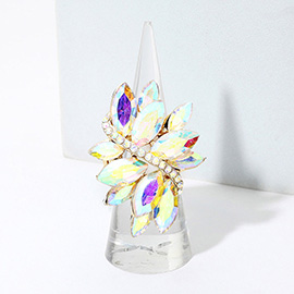 Marquise Crystal Cluster Stretch Ring