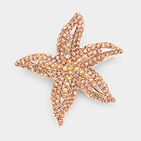  Crystal Rhinestone Starfish Pin Brooch
