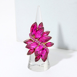 Marquise Crystal Cluster Stretch Ring