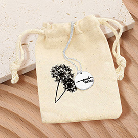 SOUL SISTER Engraved Disc Pendant Necklace Gift Bag Set