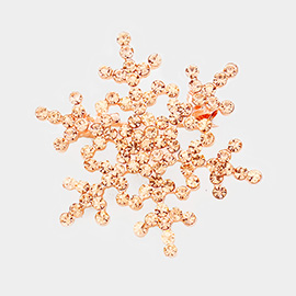 Rhinestone snowflake brooch