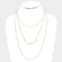 3PCS - Thread Wrapped Metal Detachable Chain Necklace