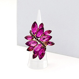 Marquise Crystal Cluster Stretch Ring
