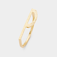 -P- Initial Monogram Brass Metal Ring