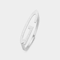 -G- Initial Monogram Brass Metal Ring